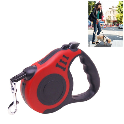 Retractable Dog Leash Automatic Flexible Dog Puppy Cat Traction Rope Belt Dog Leash for Small Medium Dogs Pet Products, Size:3m(Red)-garmade.com