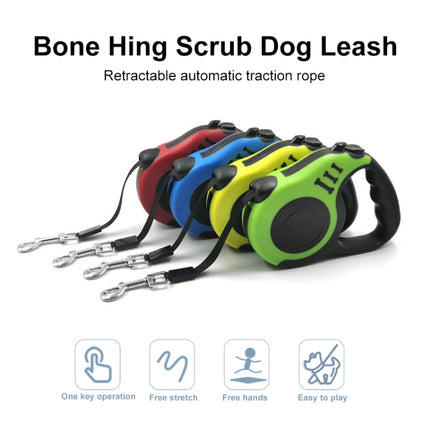 Retractable Dog Leash Automatic Flexible Dog Puppy Cat Traction Rope Belt Dog Leash for Small Medium Dogs Pet Products, Size:3m(Red)-garmade.com