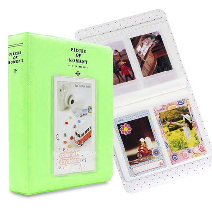 64 Pockets Name Card Pieces for Fujifilm Instax Mini 8 /7s /70 /25 /50s /90(Green)-garmade.com