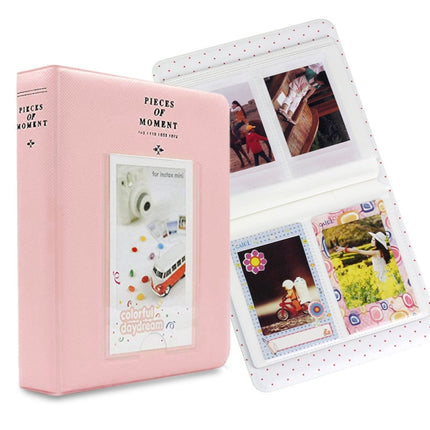 64 Pockets Name Card Pieces for Fujifilm Instax Mini 8 /7s /70 /25 /50s /90(Pink)-garmade.com