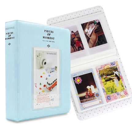 64 Pockets Name Card Pieces for Fujifilm Instax Mini 8 /7s /70 /25 /50s /90(Sky Blue)-garmade.com