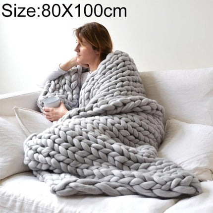 Fashion Handmade Polyester Blanket, Size:80X100cm(Grey)-garmade.com