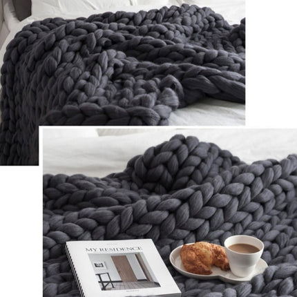 Fashion Handmade Polyester Blanket, Size:80X100cm(Grey)-garmade.com