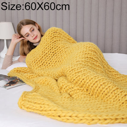 Fashion Handmade Polyester Blanket, Size:60X60cm(Yellow)-garmade.com