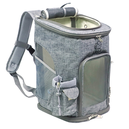LDLC Pets Going Out Portable Foldable Breathable Backpack, Size:M(Light Gray)-garmade.com