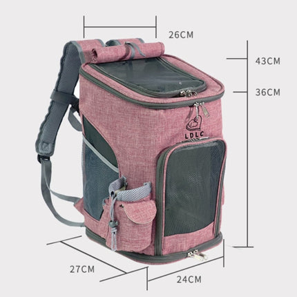 LDLC Pets Going Out Portable Foldable Breathable Backpack, Size:M(Light Pink )-garmade.com