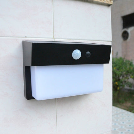 2.5W 50 LEDs Solar Landscape Light Outdoor Courtyard Light Control + Radar Sensing Wall Lamp(Black)-garmade.com