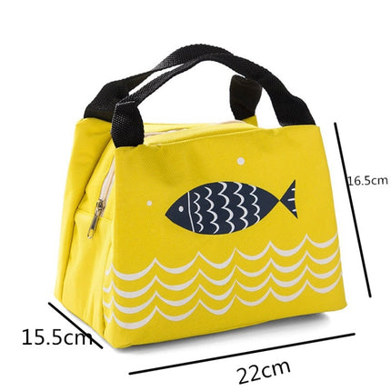 5 PCS Small Zipper Insulation Bag Outdoor Picnic Insulation Portable Ice Bag(Yellow)-garmade.com