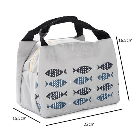 5 PCS Small Zipper Insulation Bag Outdoor Picnic Insulation Portable Ice Bag(Gray)-garmade.com