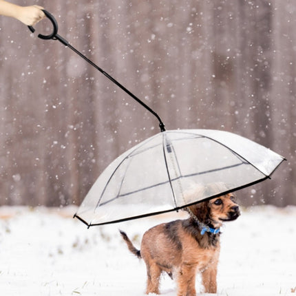 Pet Umbrella Transparent Adjustable Rainy Dog Walking Leash-garmade.com