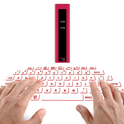 F2 Portable Lipstick Laser Virtual Laser Projection Mouse And Keyboard(Red)-garmade.com