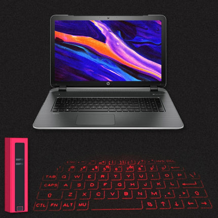 F2 Portable Lipstick Laser Virtual Laser Projection Mouse And Keyboard(Purple)-garmade.com