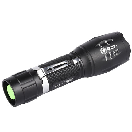 T02 Pen Clip Mini Flashlight T6 Telescopic Zoom Led Flashlight Outdoor Waterproof Long Shot Glare Flashlight-garmade.com