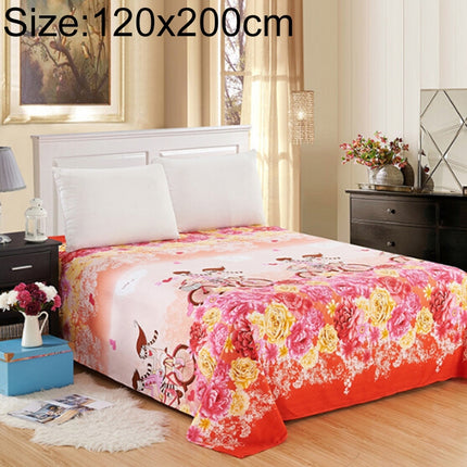 Student Dormitory Double Single Grinding Skin-Friendly Multi-Size Multi-Function Sheet, Size:120x200cm(Cycling Lovers)-garmade.com