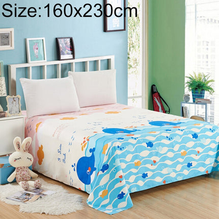 Student Dormitory Double Single Grinding Skin-Friendly Multi-Size Multi-Function Sheet, Size:160X230cm(Ocean Elf)-garmade.com