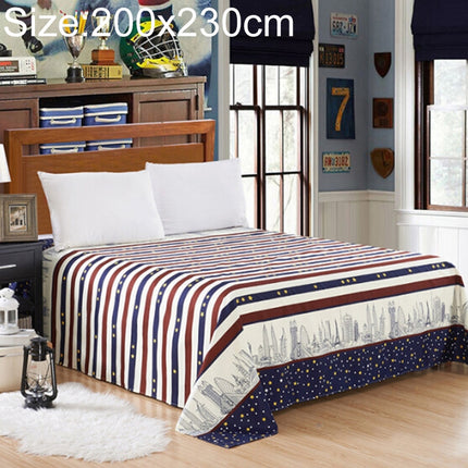 Student Dormitory Double Single Grinding Skin-Friendly Multi-Size Multi-Function Sheet, Size:200X230cm(British Style)-garmade.com