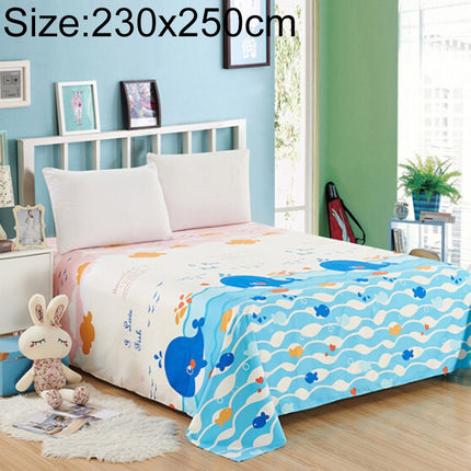 Student Dormitory Double Single Grinding Skin-Friendly Multi-Size Multi-Function Sheet, Size:230x250cm(Ocean Elf)-garmade.com