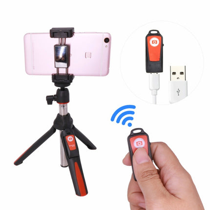Benro MK10 Mobile Phone Live Bluetooth Remote Control Selfie Stick Tripod(White)-garmade.com