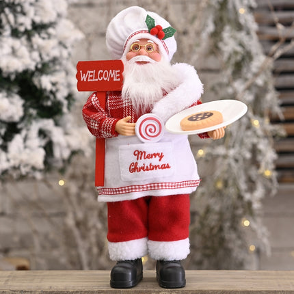 Christmas Decoration Standing Santa Claus Doll Christmas Backpack Old Man Doll Ornaments, Specification: Chef-garmade.com