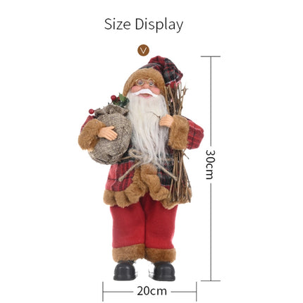 Christmas Decoration Standing Santa Claus Doll Christmas Backpack Old Man Doll Ornaments, Specification: Chef-garmade.com
