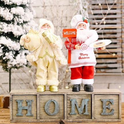 Christmas Decoration Standing Santa Claus Doll Christmas Backpack Old Man Doll Ornaments, Specification: Chef-garmade.com