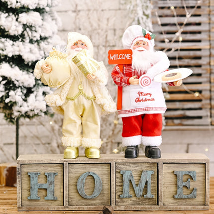Christmas Decoration Standing Santa Claus Doll Christmas Backpack Old Man Doll Ornaments, Specification: Gift-garmade.com