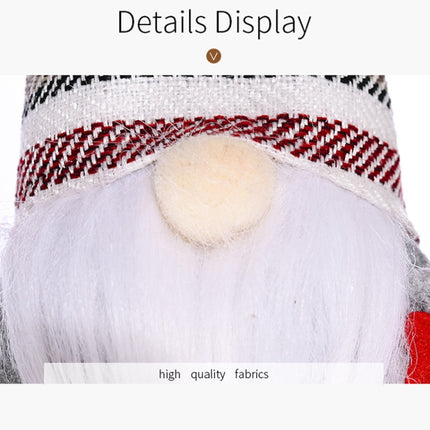 Christmas Decorations Striped Hat Forest Old Man Side Hug Curtain Door Curtain Buckle(Long Beard)-garmade.com