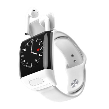 G36 0.96 inch Color Screen Smart Watch with Bluetooth Headset, Support Call Reminder/Sleep Monitoring/Remote Control Selfie/Blood Oxygen Monitoring/Blood Oxygen Monitoring(White)-garmade.com