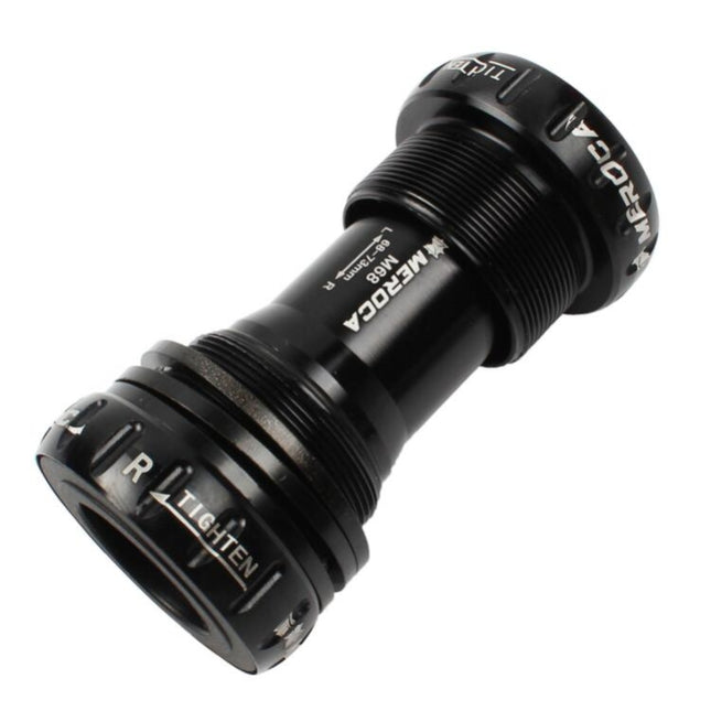Meroca Mountain Bike Bottom Axle One Hollow Bb Bicycle Screw-In Bottom(Black)-garmade.com