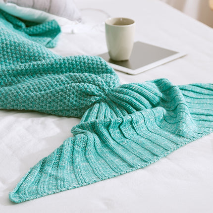 Mermaid Tail Blanket For Adult Super Soft Sleeping Knitted Blankets, Size:90 X50cm(Pink)-garmade.com