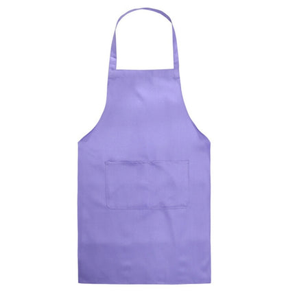 2PCS Kitchen Chef Aprons Cooking Baking Apron With Pockets(Purple)-garmade.com