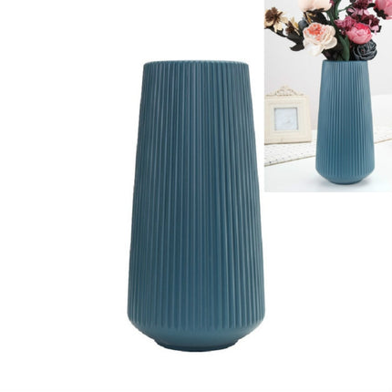 Simple Plastic Vase Dry and Wet Flower Arrangement Container(Blue)-garmade.com