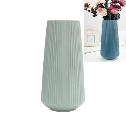 Simple Plastic Vase Dry and Wet Flower Arrangement Container(Green)-garmade.com