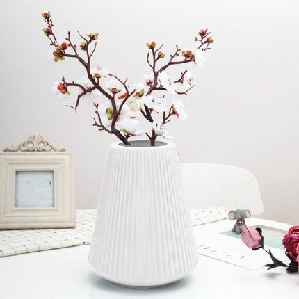 Creative Vase Ornaments Crafts Furnishings Wet and Dry Flower Vases(Milk White)-garmade.com