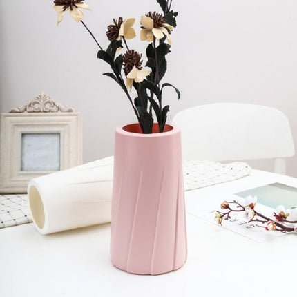 Modern Simple Plastic Vase Creative Decoration Table Decoration(Pink)-garmade.com