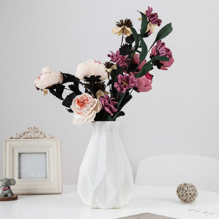 Irregular Creative Vase Living Room Flower Arrangement Drop Resistant Vase(Milk White)-garmade.com