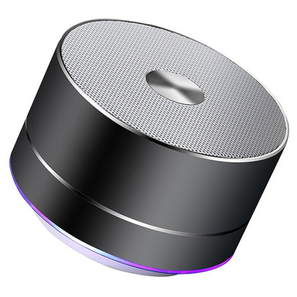 Portable Wireless Bluetooth Speaker Stereo LED Speakers with Built-in Mic MP3 MINI Subwoof Smart Column Loudspeaker(Grey)-garmade.com