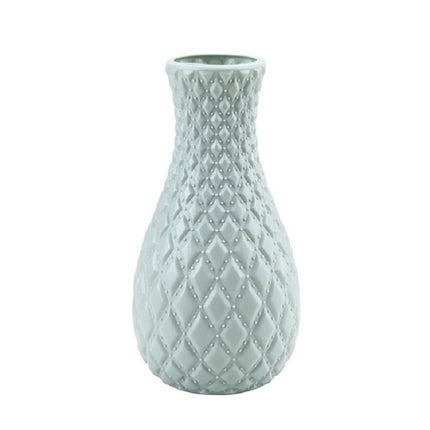 Dry and Wet Flower Arrangement Container Hydroponic Plastic Vase Home Desktop Furnishings(Blue)-garmade.com