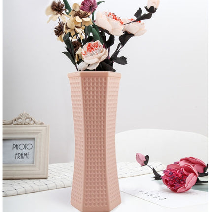 2 PCS Creative Flower Arrangement Home Decoration Wet and Dry Flower Plastic Vase(Pink)-garmade.com