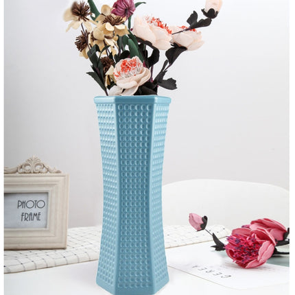 2 PCS Creative Flower Arrangement Home Decoration Wet and Dry Flower Plastic Vase(Blue)-garmade.com