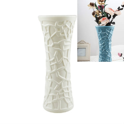 2 PCS Plastic Vase Dry and Wet Flowers Arrangement Container Hydroponic Vase(Milk White)-garmade.com