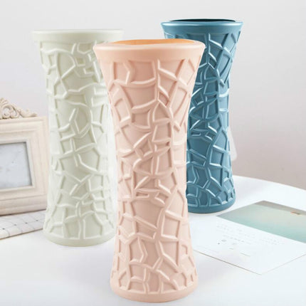 2 PCS Plastic Vase Dry and Wet Flowers Arrangement Container Hydroponic Vase(Pink)-garmade.com