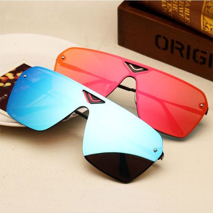 Retro Fashion Sunglasses Men and Women Coloured Lense Sun Glasses(Green)-garmade.com