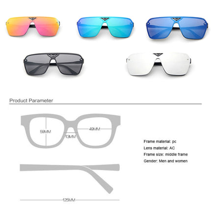 Retro Fashion Sunglasses Men and Women Coloured Lense Sun Glasses(White Mercury)-garmade.com