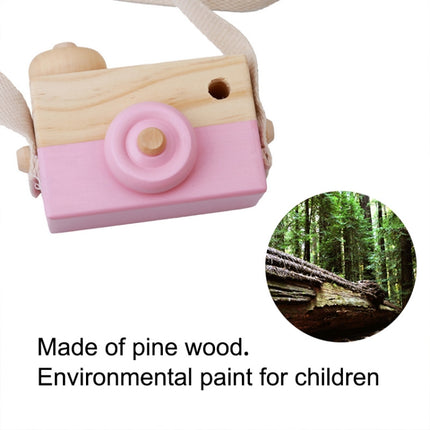 Children Wooden Camera Photography Props Creative Hand Made Toys Photo Props Decorative Ornaments(Yellow)-garmade.com