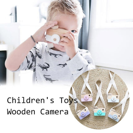 Children Wooden Camera Photography Props Creative Hand Made Toys Photo Props Decorative Ornaments(White)-garmade.com