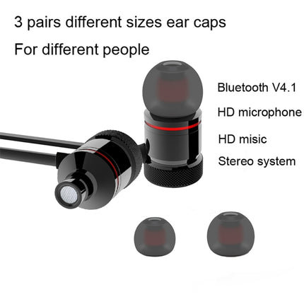 MoreBlue S07 Wireless Bluetooth Earphones Metal Magnetic Stereo Bass Headphones Cordless Sport Headset Earbuds With Microphone(Black)-garmade.com