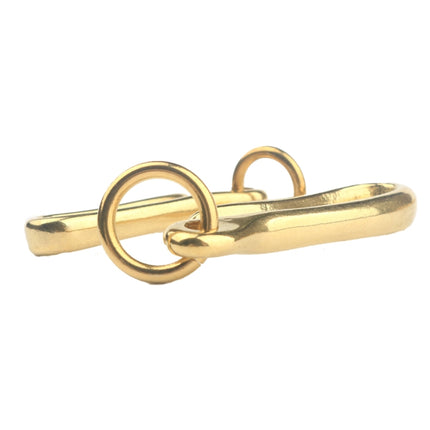 Retro Solid Brass Key Chain Key Ring Belt U Hook Wallet Chain Fish Hook, Length:4.8cm with Copper Rin(Brass)-garmade.com