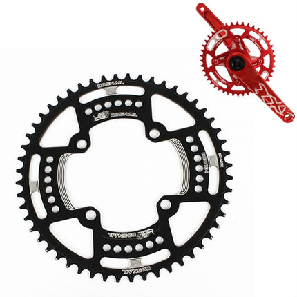 Snail Positive And Negative Tooth Discs Mountain Bike Single Disc Large Tooth Disc 104mm Bcd, Specification:44T(Black)-garmade.com