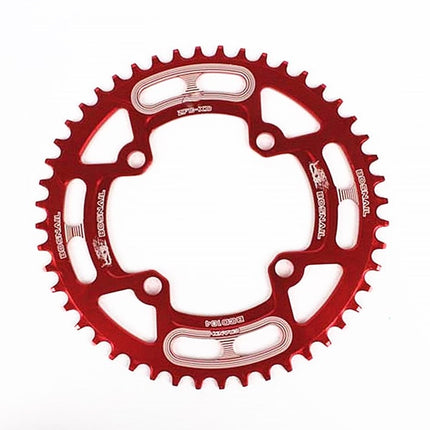 Snail Positive And Negative Tooth Discs Mountain Bike Single Disc Large Tooth Disc 104mm Bcd, Specification:44T(Red)-garmade.com